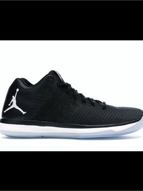 Jordan Black and White Low-Top Basketball Shoe